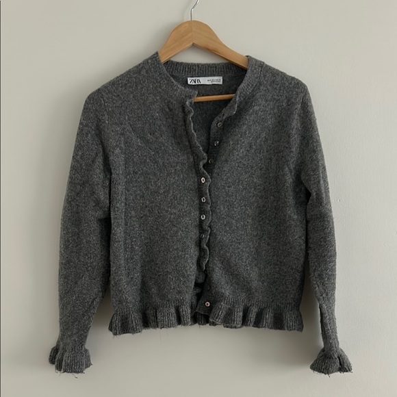 Zara Charcoal Gray Women's Cardigan - Picture 1 of 3